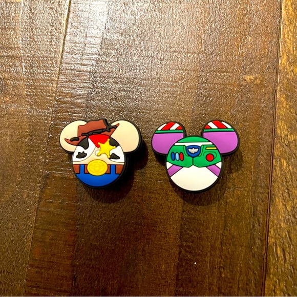 2 Piece‎ Toy Story Themed Ear Croc Charms - Buy 3 of More Get 50% OFF - Picture 1 of 3